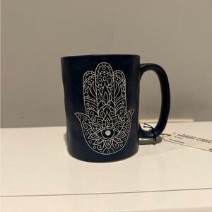 Navy Blue Mug with Hamsa Design